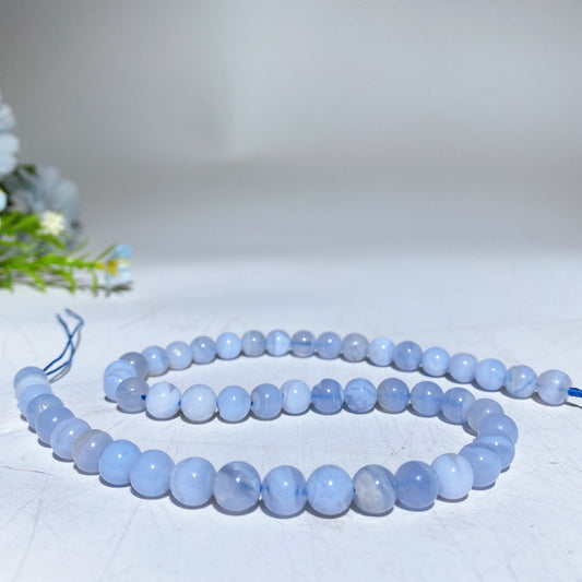 8mm Blue Lace Agate Beads String Crystal Healing Bulk Wholesale