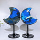 3.0"-3.3" Labradorite Moon Carving with Stand Crystal Healing Bulk Wholesale