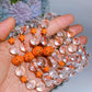 10mm Crystal Bracelet with Pumpkin Decor for Halloween Crystal Healing Bulk Wholesale