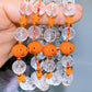 10mm Crystal Bracelet with Pumpkin Decor for Halloween Crystal Healing Bulk Wholesale