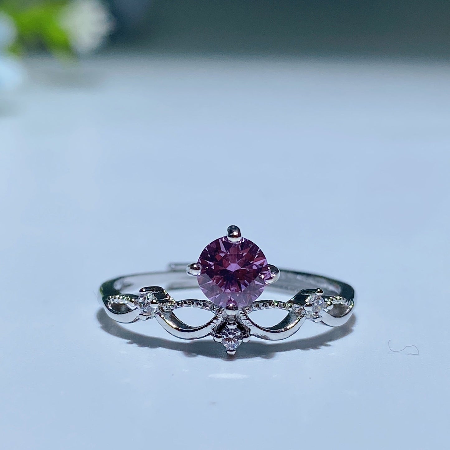 White Cooper Alexanderite Ring Crystal Healing Bulk Wholesale
