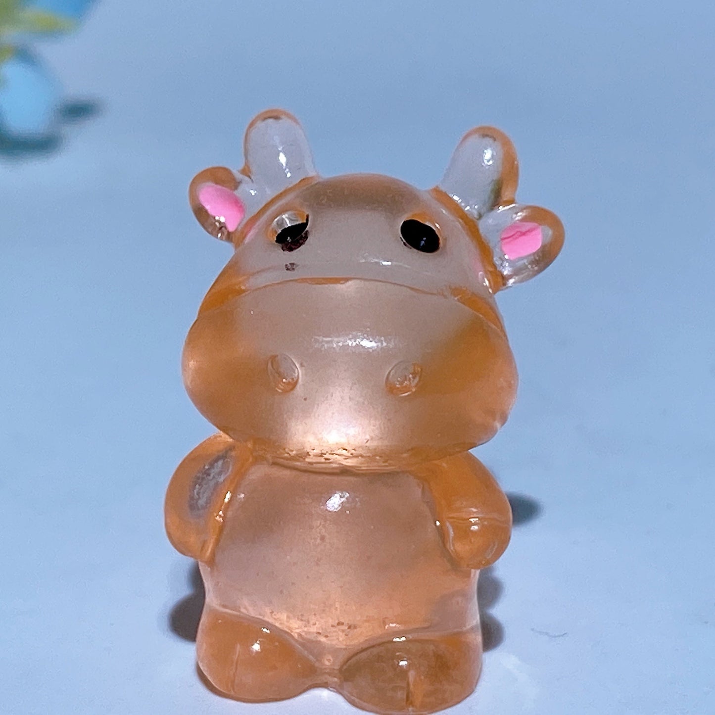 1.1" Luminous Cow Carving Crystal Healing Bulk Wholesale