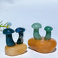 1.2"-1.4" Green Aventurine Moss Agate Mushroom with Aventurine Base Carving Crystal Healing Bulk Wholesale