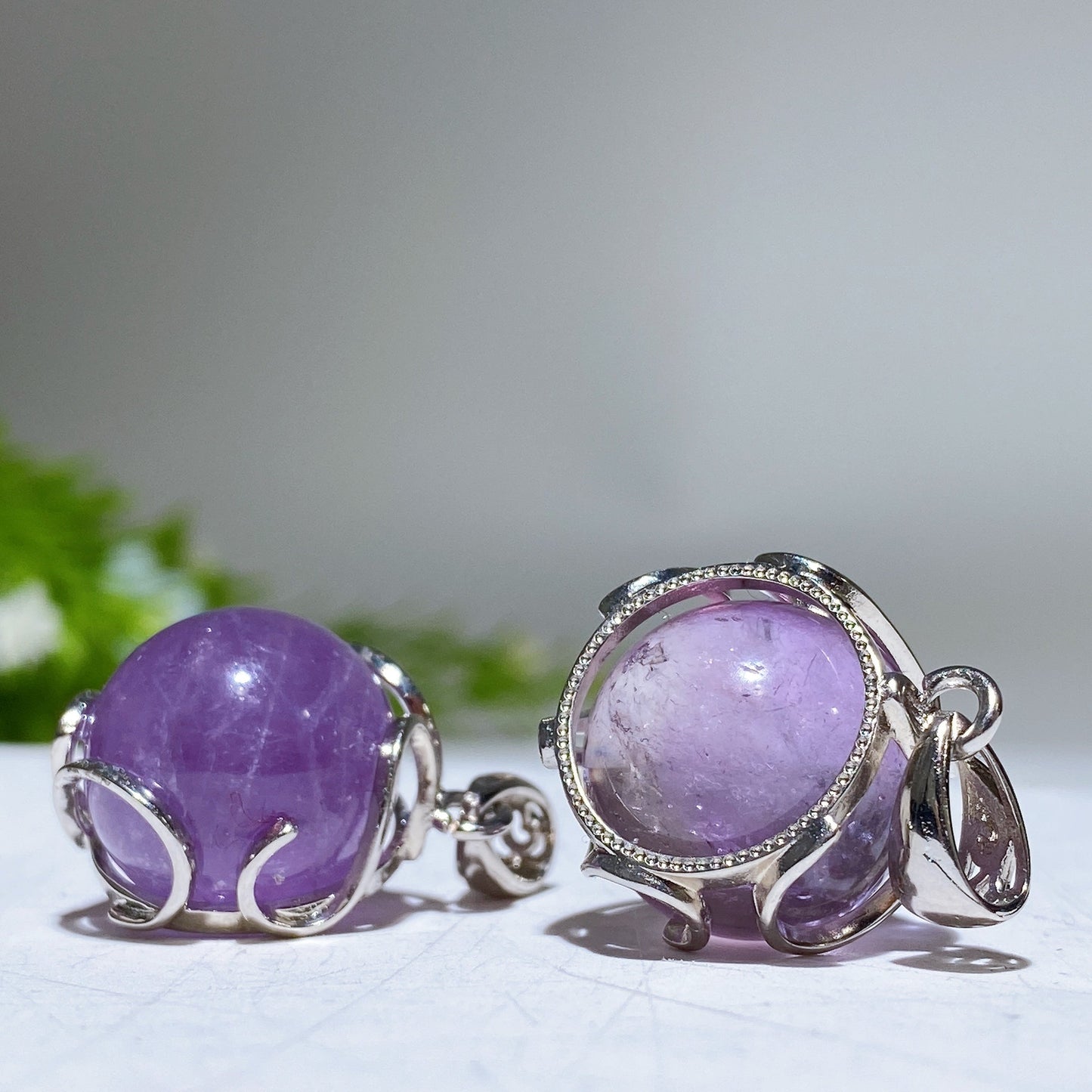 20mm Amethyst Clear Quartz Pendant Crystal Healing Bulk Wholesale