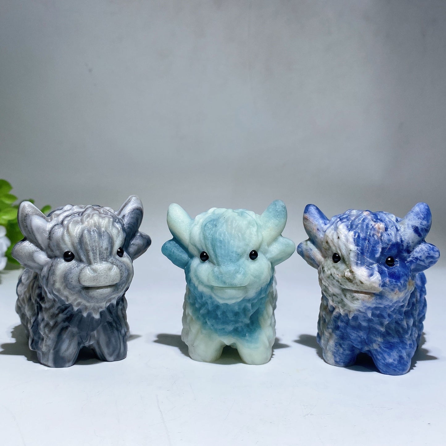 3.2" Crystal Cattle Carving Crystal Healing Bulk Wholesale