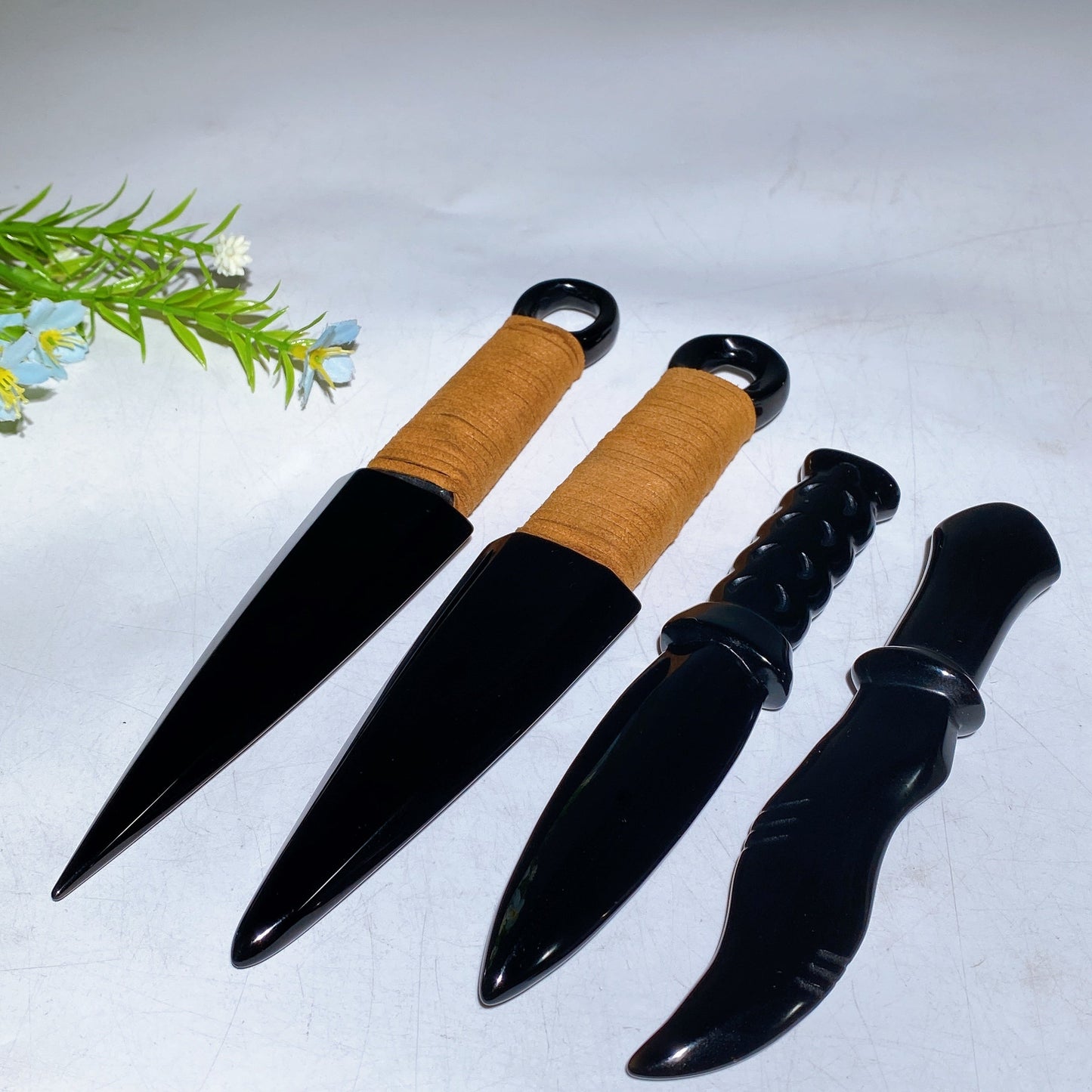 Black Obsidian Dagger Carving Crystal Healing Bulk Wholesale