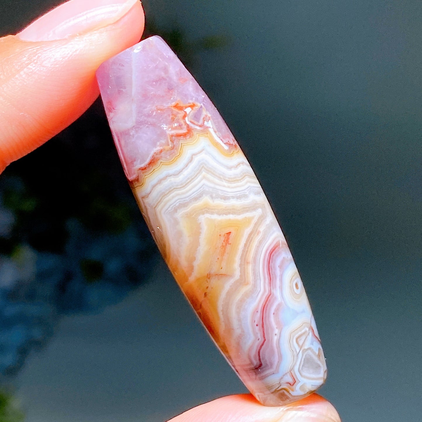 1.7"-2.2" Striped Agate Grow with Amethyst Cylinder Pendant Crystal Healing Bulk Wholesale