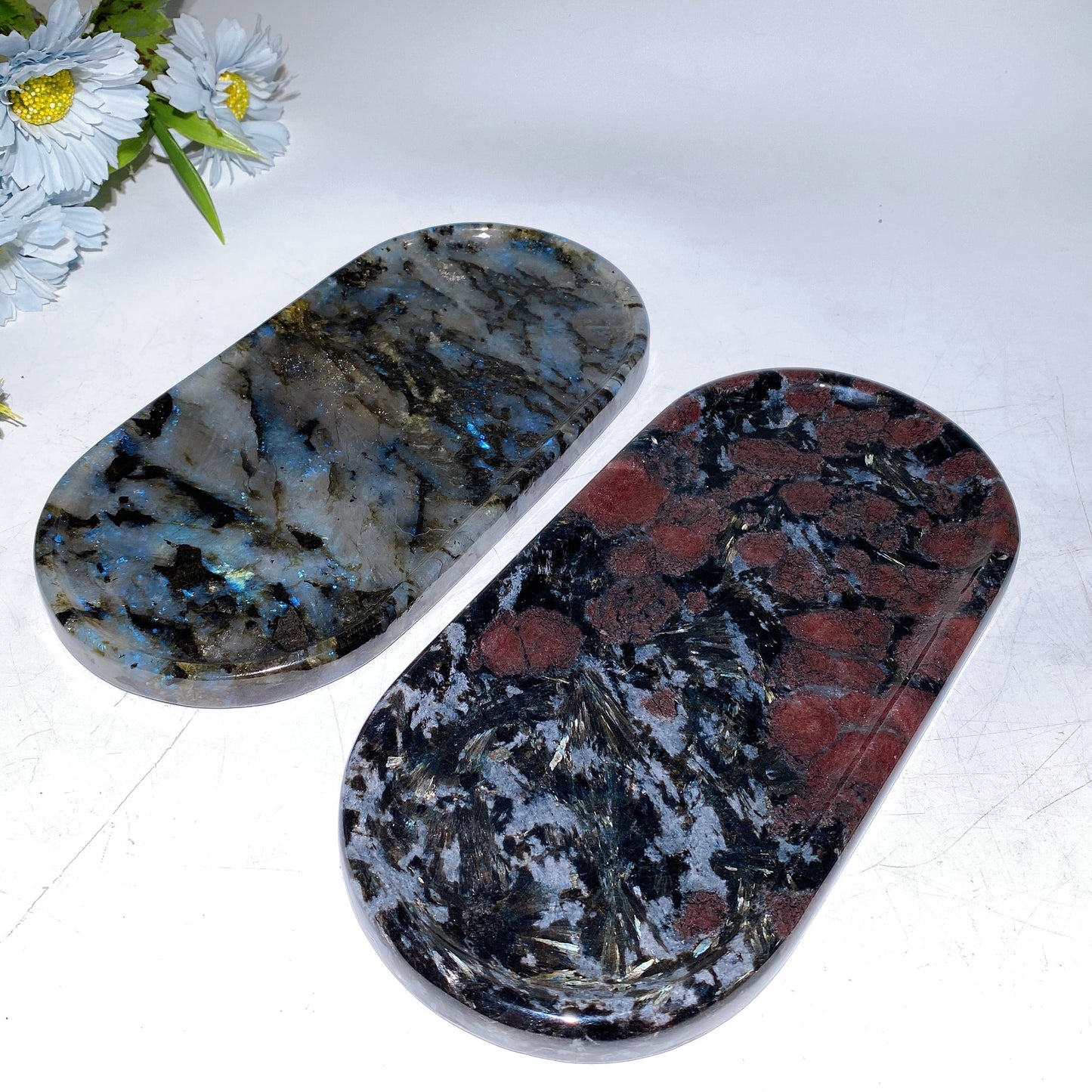 Labradorite Astrophyllite Plate Carving Crystal Healing Bulk Wholesale