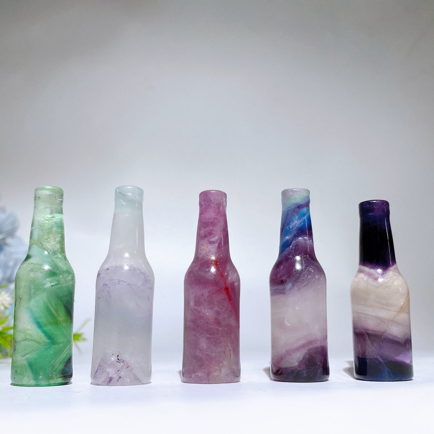 2.1"-2.3" Fluorite Bottle Carving Crystal Healing Bulk Wholesale