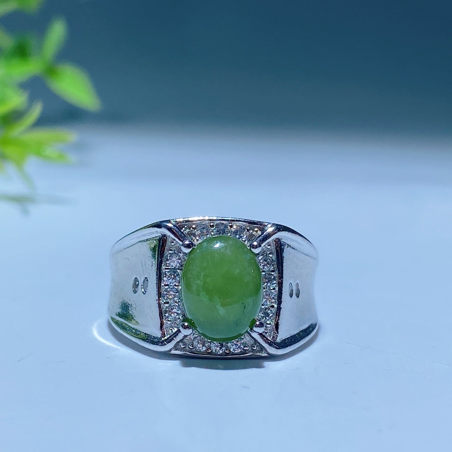 White Cooper Crystal Men Ring Crystal Healing Bulk Wholesale