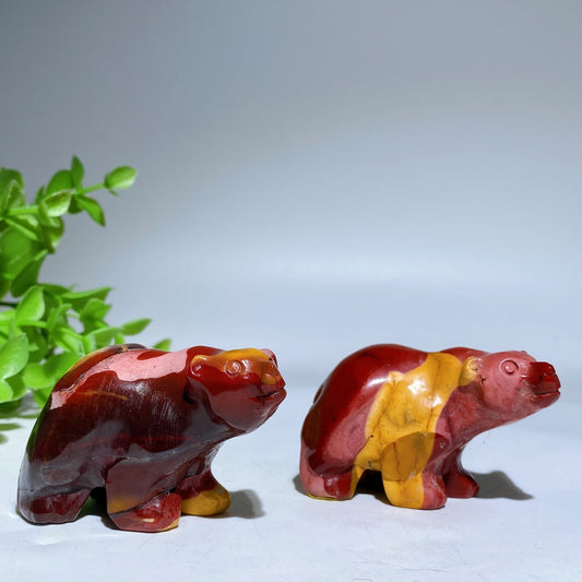 2.1" Crystal Bear Carving Crystal Healing Bulk Wholesale