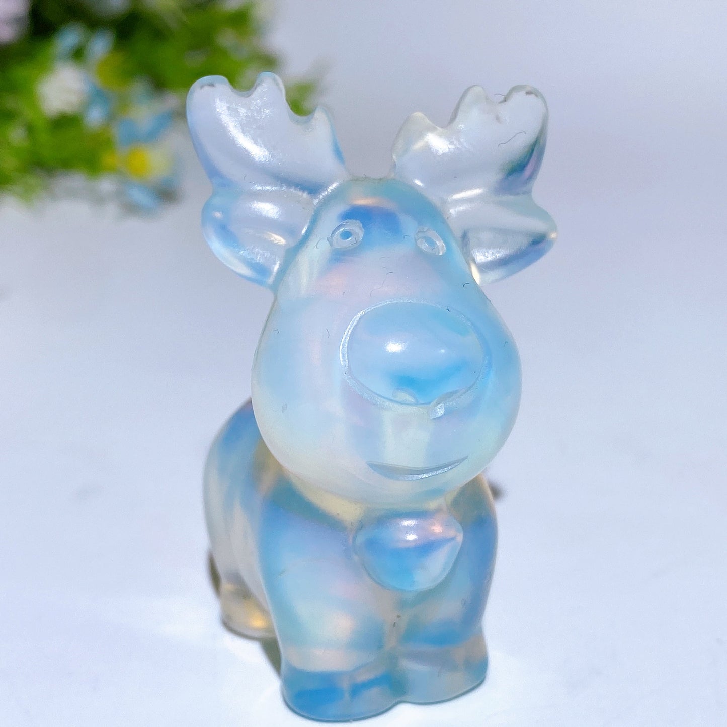 2.1" Crystal Reindeer Carving Crystal Healing Bulk Wholesale