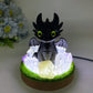 Resin Toothless with Crystal Cluster Lamp Base Free Form Crystal Healing Bulk Wholesale