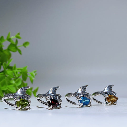 S925 Silver Crystal Ring Crystal Healing Bulk Wholesale
