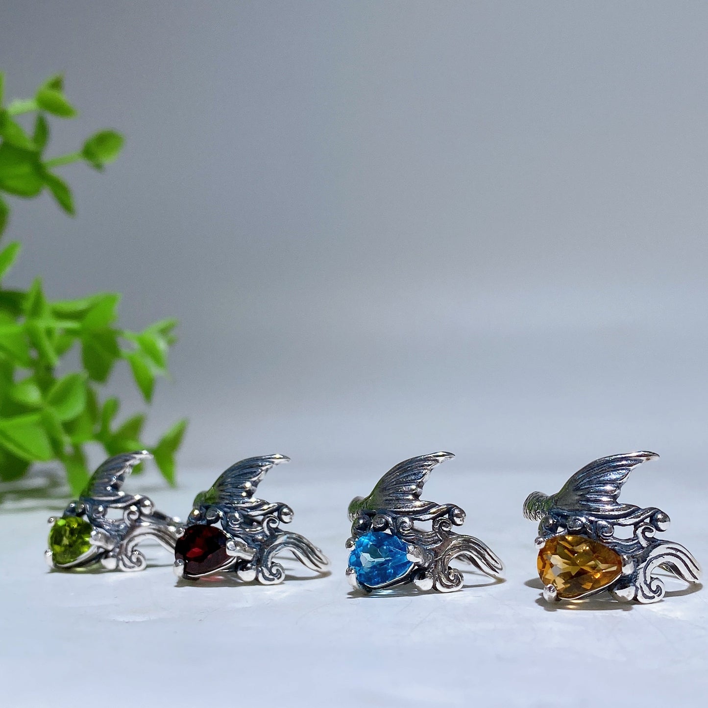 S925 Silver Crystal Ring Crystal Healing Bulk Wholesale