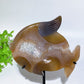 Druzy Agate Fish Carving with Stand Crystal Healing Bulk Wholesale