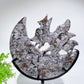 Crystal Nine-tails Fox on Moon Carving with Stand Crystal Healing Bulk Wholesale