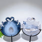 Druzy Agate Swan Carving with Stand Crystal Healing Bulk Wholesale
