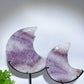 Amethyst Heart Moon Carving with Stand Crystal Healing Bulk Wholesale