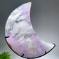Amethyst Heart Moon Carving with Stand Crystal Healing Bulk Wholesale