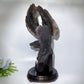 54cm Large Unqiue Smoky Quartz Eagle Carving with Wooden Stand Crystal Healing Bulk Wholesale
