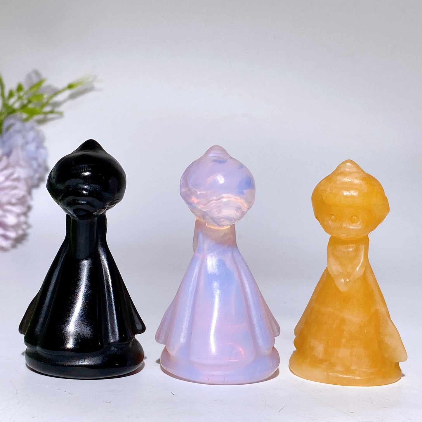 2.5" Crystal Princess Carving Crystal Healing Bulk Wholesale