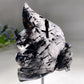 6.2" Black Tourmaline in Quartz Butterfly Fairy Carving Crystal Healing Bulk Wholesale