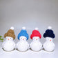 2.2" White Jade Snowman Carving with Beanie Crystal Healing Bulk Wholesale