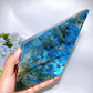 26cm Large Unique Labradorite Rhombus Carving with Stand Crystal Healing Bulk Wholesale