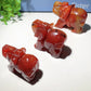 2.0"-2.8" Carnelian Elephant Carvings Bulk Wholesale