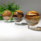 2.05" Yellow Tiger's Eye Melting Sphere Bulk Wholesale