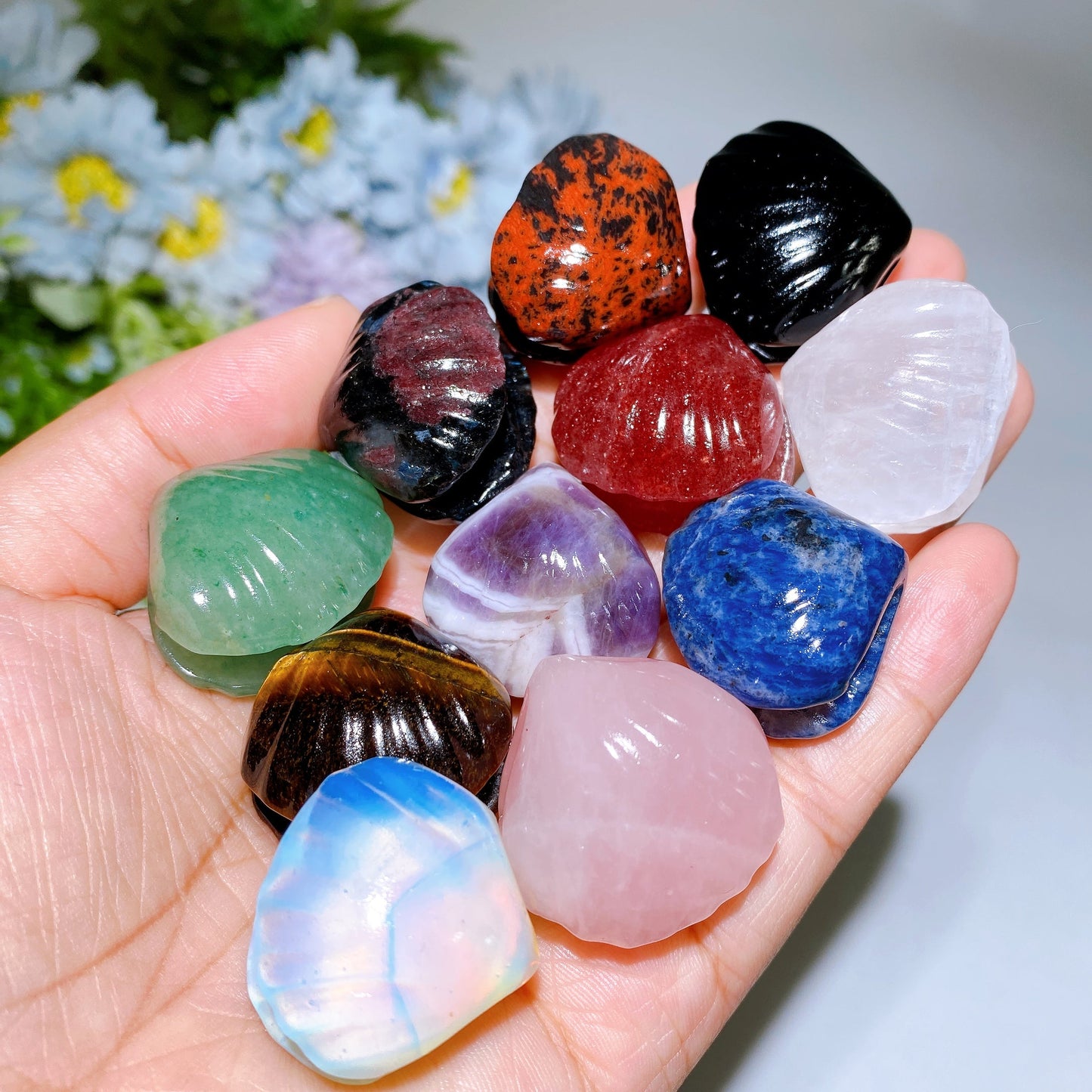 1.1" Crystal Shell Carving Crystal Healing Bulk Wholesale
