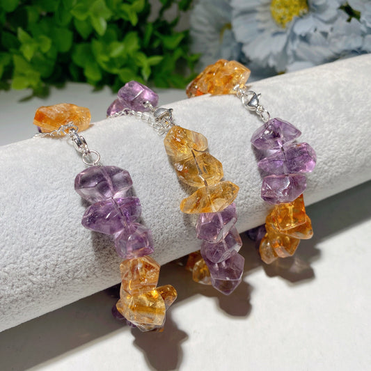 Amethyst Citrine Chips Bracelet Bulk Wholesale