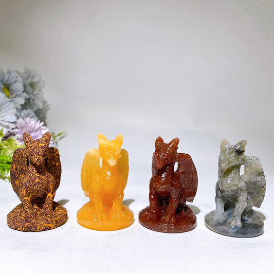 2.6" Crystal Dragon Carving Crystal Healing Bulk Wholesale