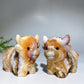 3.1" Banded Orange Calcite Cattle Carving Crystal Healing Bulk Wholesale