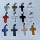 1.0" Mixed Crytal Cross Pendant Bulk Wholesale