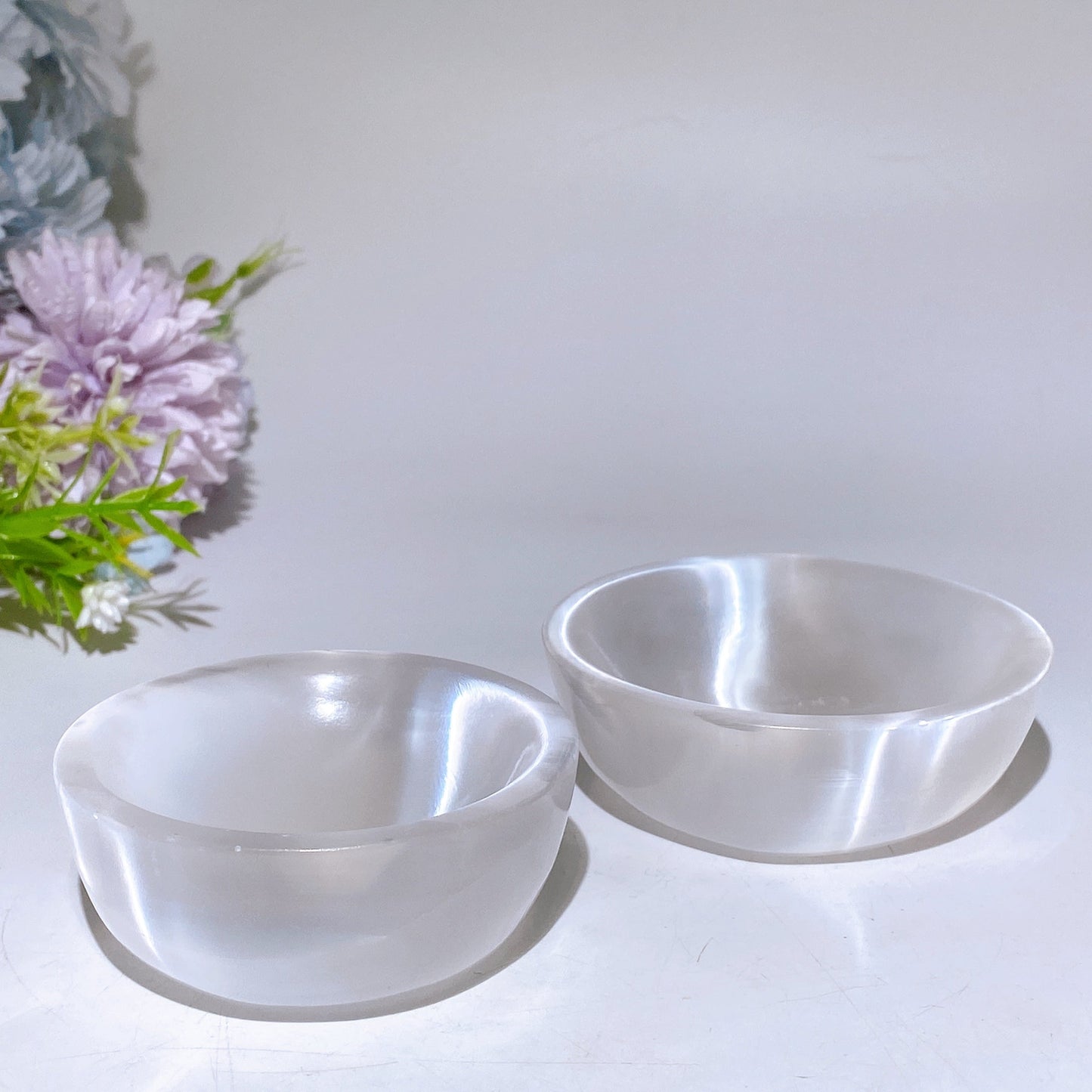 2.7"-3.1" Selenite Bowl Carving Crystal Healing Bulk Wholesale