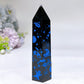 3.3"-4.0" Black Obsidian Point with Printing for Christmas Crystal Healing Bulk Wholesale