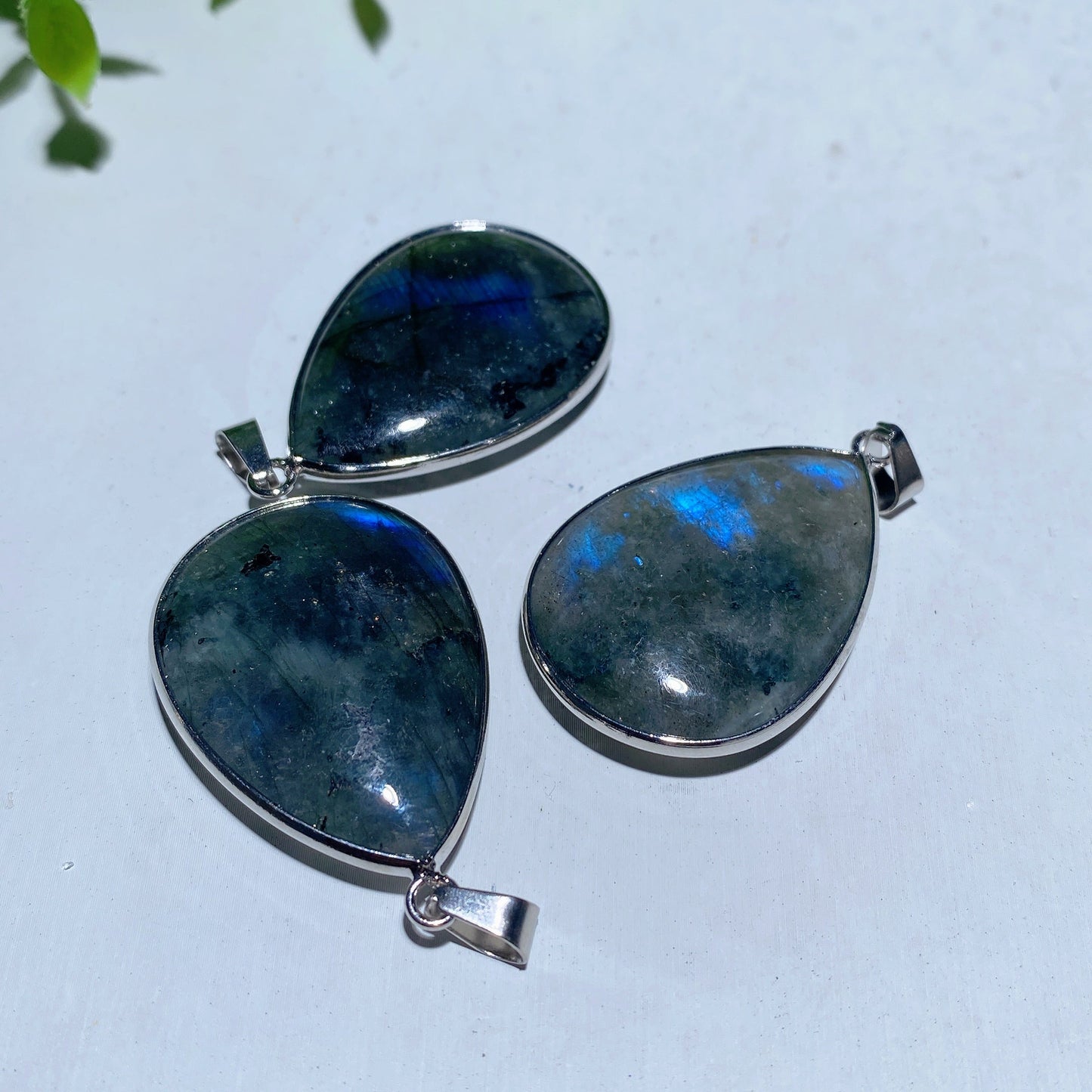 1.5" Labradorite Water Drop Shape Pendant Bulk Wholesale