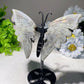 3.5" Mixed Crystal Butterfly Wings Carvings with Stand Bulk Wholesale