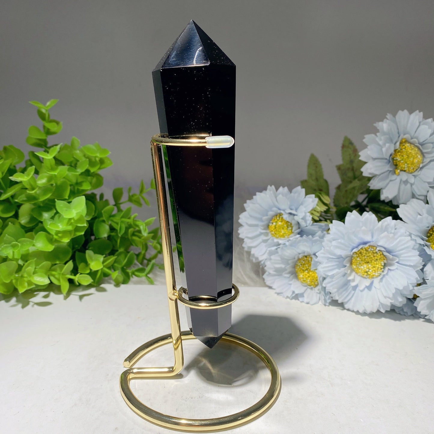 6.2" Black Obsidian DT Point with Stand Bulk Wholesale