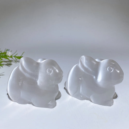 3.0" Selenite Rabbit Carving Crystal Healing Bulk Wholesale