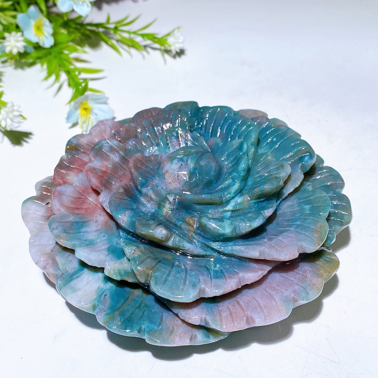 4.1"-4.3" Crystal Flower Carving Crystal Healing Bulk Wholesale