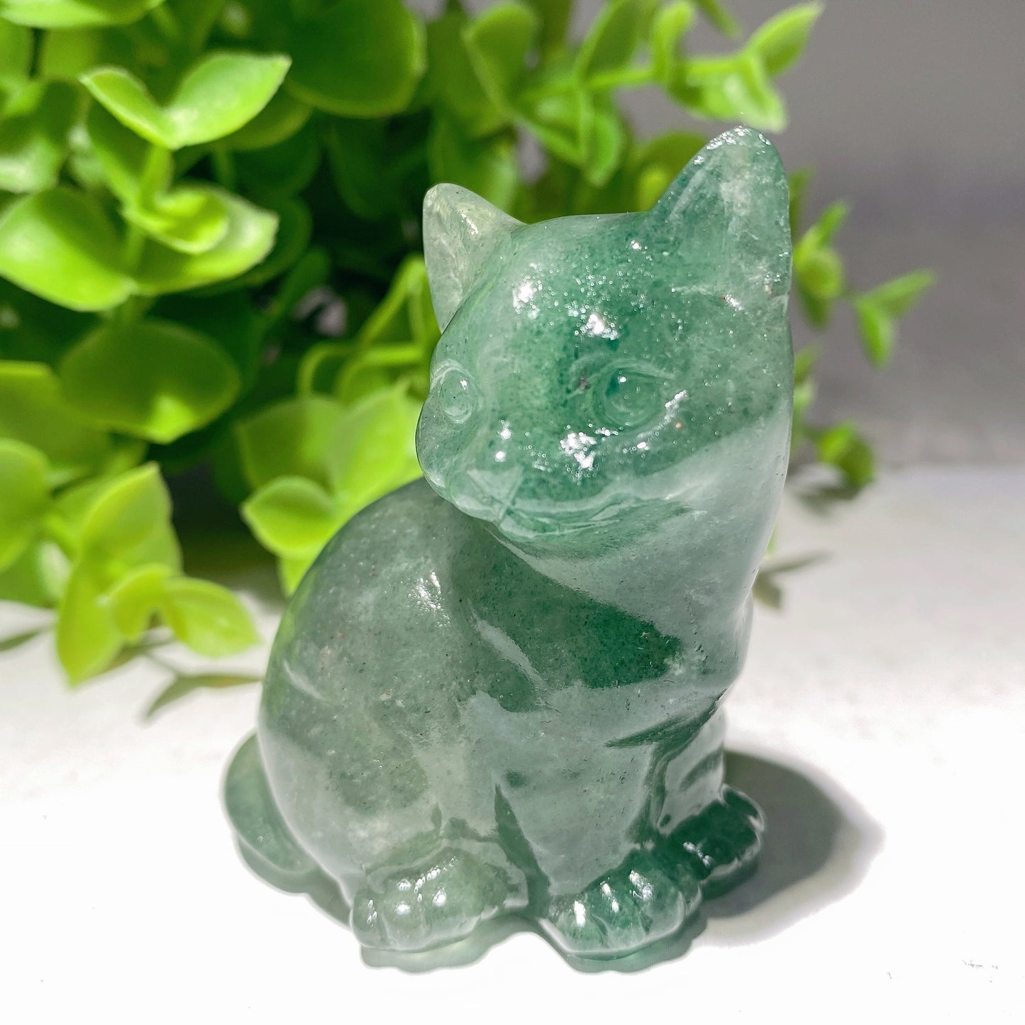 2.3" Mixed Crystal Cat Carvings Bulk Wholesale