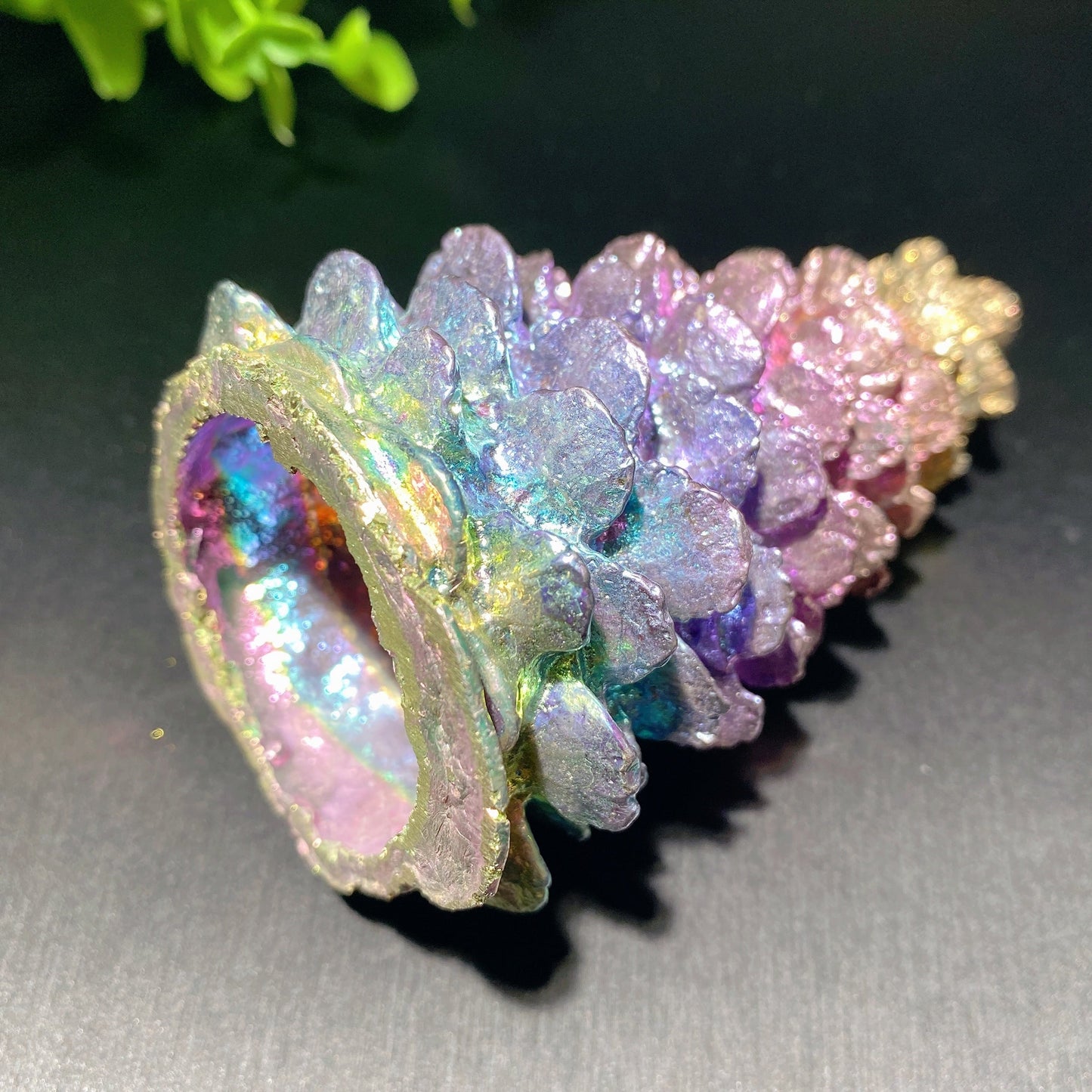 3.8" Bismuth Christmas Tree Carvings Bulk Wholesale