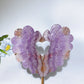 Crystal Heart Wings Carving with Stand Crystal Healing Bulk Wholesale