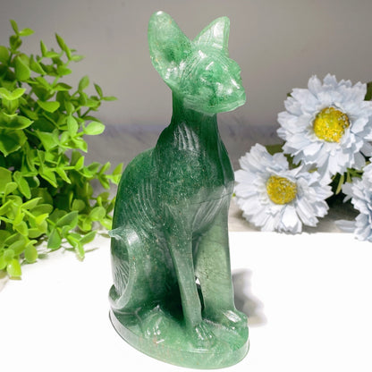 5.9" Mixed Crystal Cat Carvings Bulk Wholesale