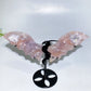 Purple Amethyst Grow with Flower Agate Dragon Wings Carving with Stand Crystal Healing Bulk Wholesale