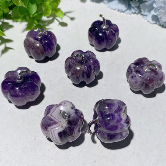 1.15" Dream Amethyst Pumpkin Carvings Bulk Wholesale