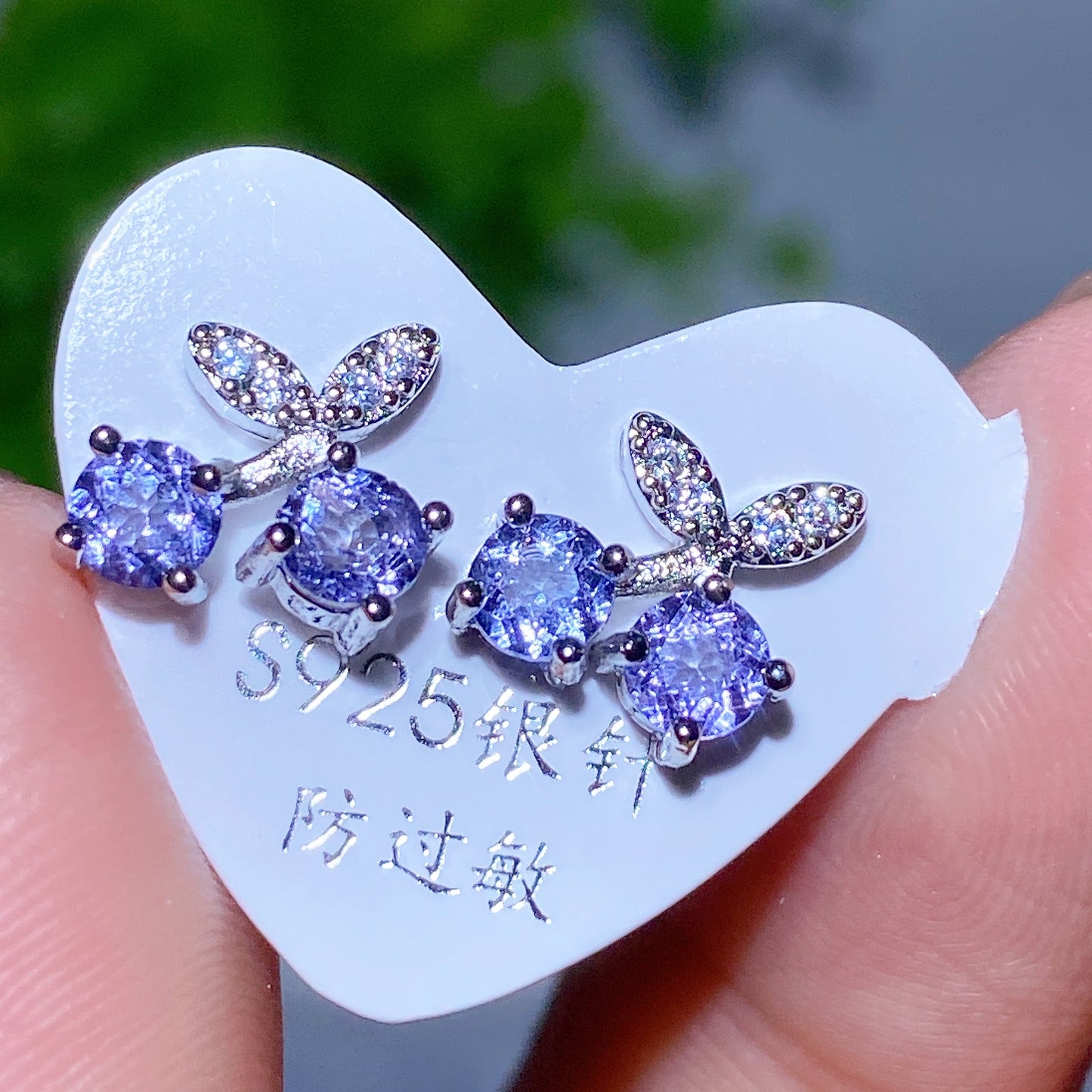 S925 Crystal Ear Stud Earring Crystal Healing Bulk Wholesale